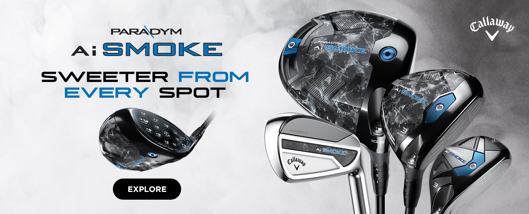 CALLAWAY GOLF ANNOUNCES NEW PARADYM AI SMOKE WOODS AND IRONS
